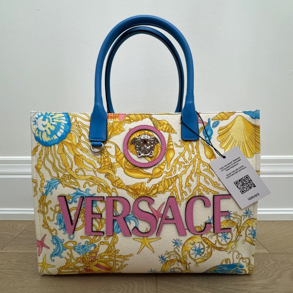 Versace Underwater Barocco La Medusa Large Tote Bag